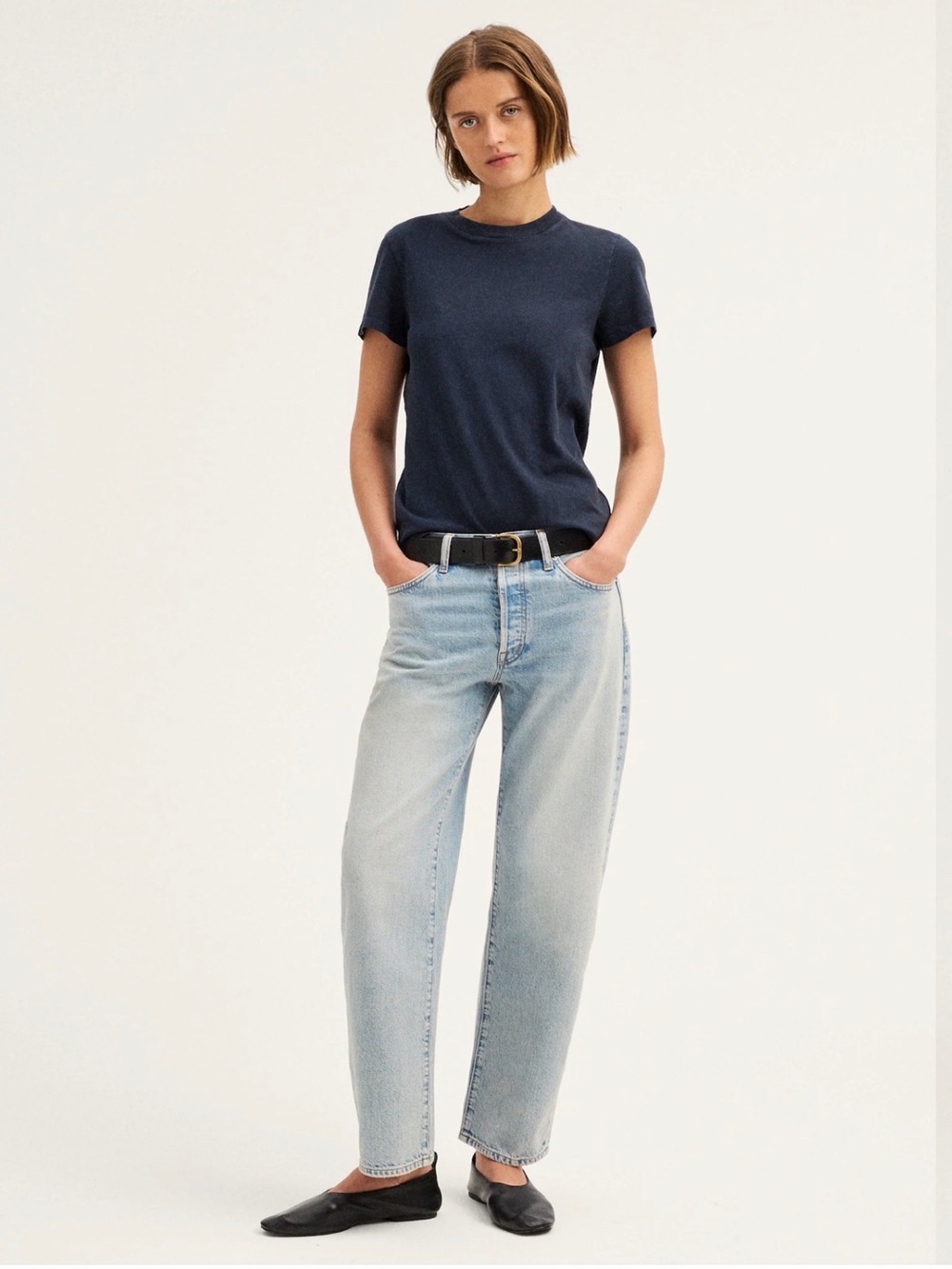 Madewell Barrel Leg Jean Classic Light Wash Women’s Jeans - Light Blue